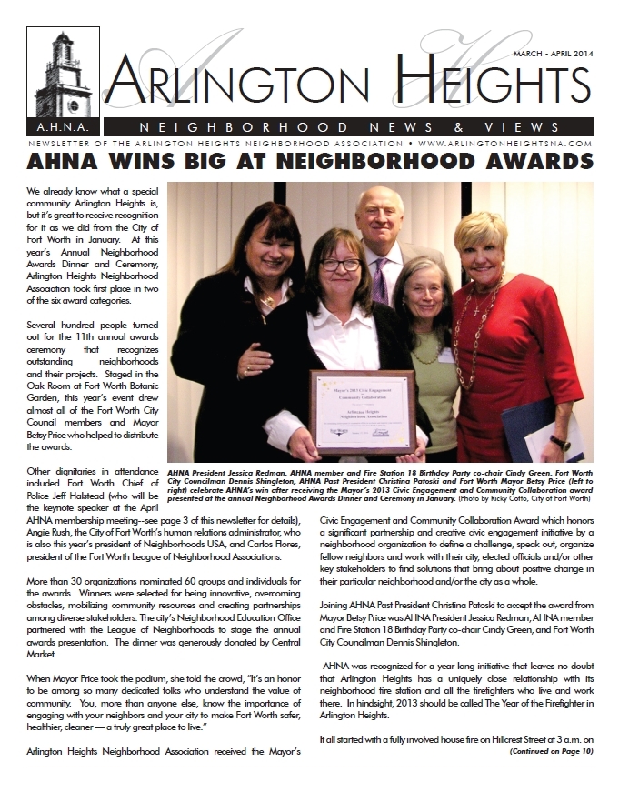 March/April 2014 Newsletter